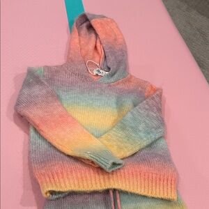 Lola and the boys sunset rainbow knit sweater set size 8